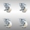 Service Caster 3 Inch SS Nylon Wheel Swivel Top Plate Caster Set with Brake SCC-SS20S314-NYS-TLB-4 - alternate 1